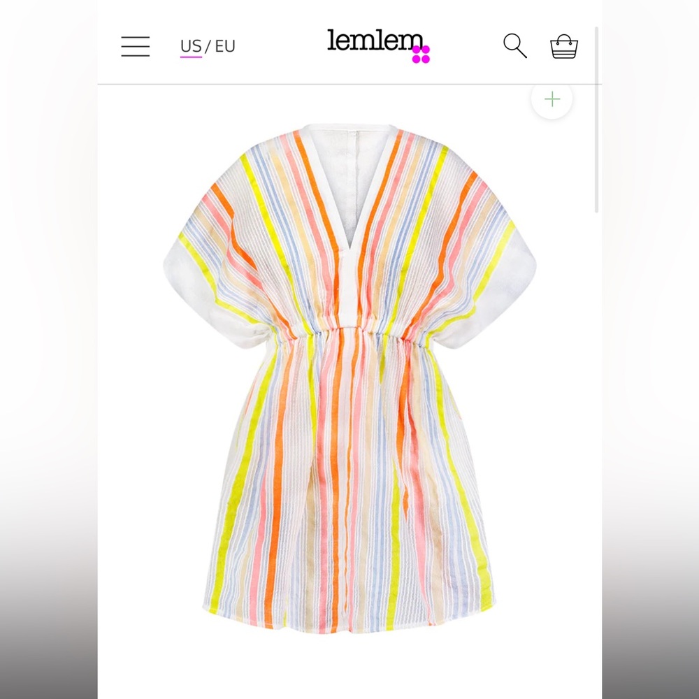 Lem Lem Tirunesh Short Plunge Neck Dress